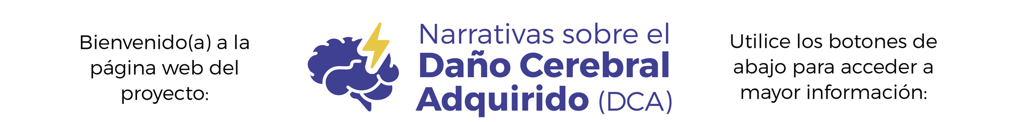 Bienvenido a la página web del proyecto Narrativas sobre el Daño cerebral adquirido. Utilice los botones para acceder a mayor información: