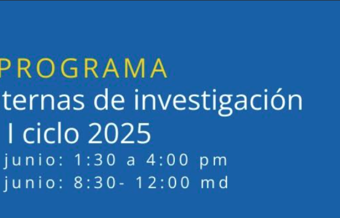 Jornadas internas de investigación. I ciclo 2025
